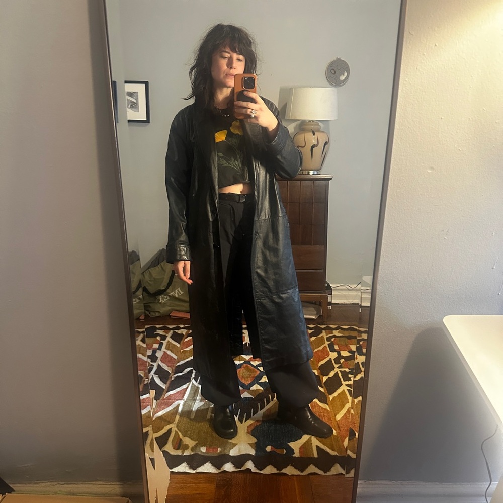 Vintage Spiegel leather trench coat